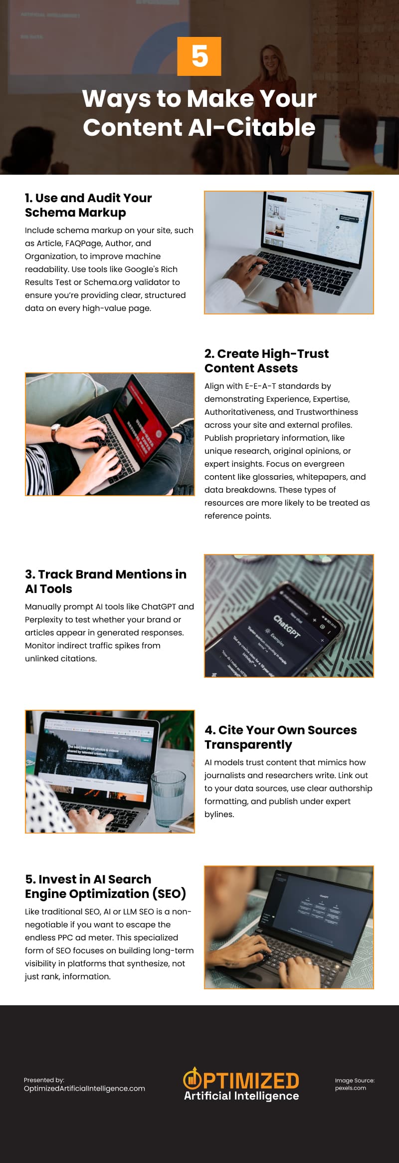 5 Ways to Make Your Content AI-Citable Infographic